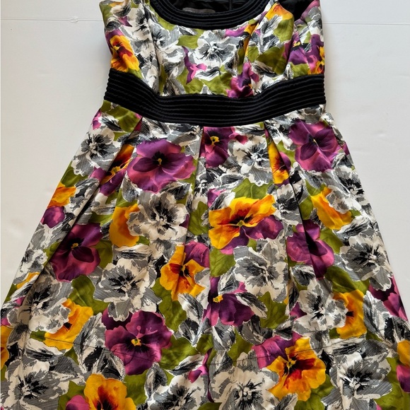 DONNA RICCO floral sleeveless dress size 14 - Picture 4 of 12